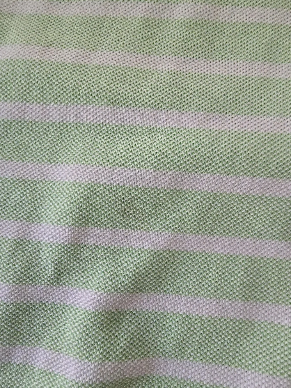 Ralph Lauren Light Green and White Striped Polo